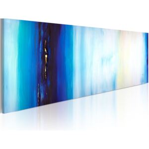 Kézzel festett kép Bimago - Blue liquid 100x40 cm