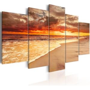 Vászonkép Bimago - Sea: Beautiful Sunset 100x50 cm
