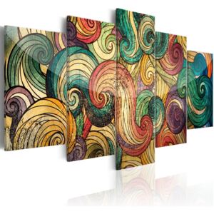 Vászonkép Bimago - Colourful Waves 100x50 cm