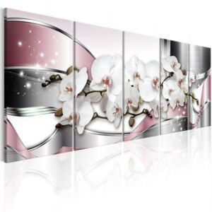 Vászonkép Bimago - Shiny Orchids 200x80 cm