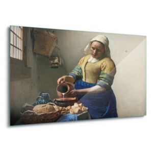 Üvegkép GLIX - The Milkmaid, Vermeer 60x40 cm