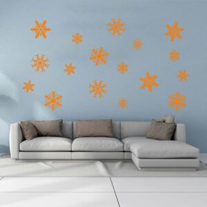 Falmatrica GLIX - Snowflakes Narancssárga 50 x 35 cm