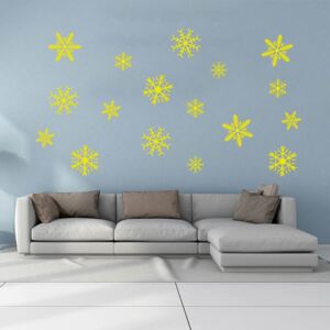 Falmatrica GLIX - Snowflakes Sárga 50 x 35 cm