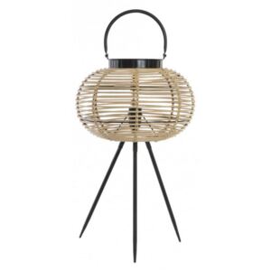 LA-148314 - lámpa, asztali, bambusz, fém, 34X56, fekete