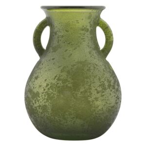 Anfora zöld váza újrahasznosított üvegből, ⌀ 11,5 cm - Mauro Ferretti