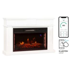 Klarstein Bern Smart, elektromos kandalló, 1000/2000 W, LED, 18 - 27 °C, heti időzítő, fehér