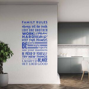 Falmatrica GLIX - Family rules Kék 75x40 cm