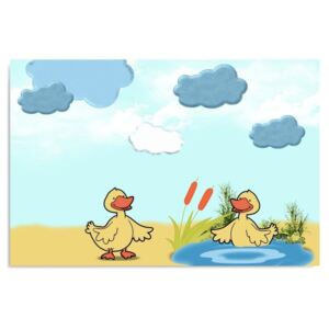 Kép CARO - Two Ducklings 100x70 cm