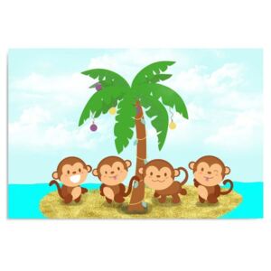 Kép CARO - Four Monkeys 120x80 cm