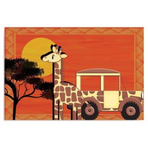 Kép CARO - Giraffe And Car 40x30 cm