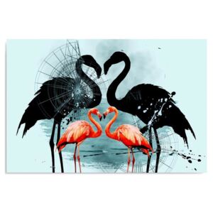 Kép CARO - A Pair Of Flamingos 3 40x30 cm