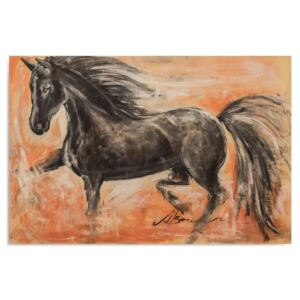 Kép CARO - Black Horse 1 100x70 cm