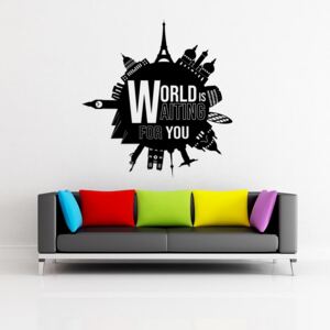 Falmatrica GLIX - World is waiting for you Fekete 55x60 cm