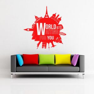 Falmatrica GLIX - World is waiting for you Piros 55x60 cm