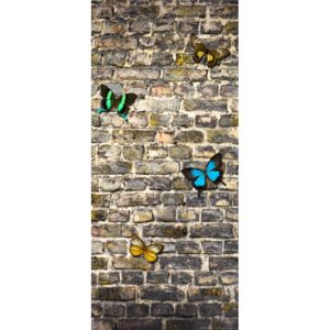 Fotótapéta ajtóra AG DESIGN - Butterfly on the wall Papír tapéta
