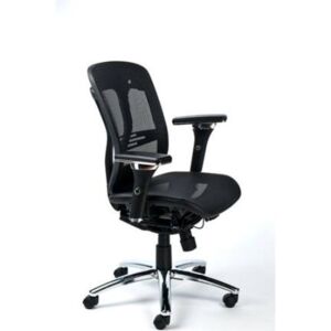 Irodai szék, állítható karfás, hálós ülőlap, hálós háttámla, alumínium lábkereszt, MAYAH Flow (BBSZVV34)