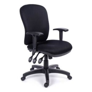 Irodai szék, állítható karfával, fekete gyöngyszövet-borítás, fekete lábkereszt, MAYAH Super Comfort (BBSZVV13SP)