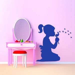 Falmatrica GLIX - Girl with dandelion Kék 90x75 cm