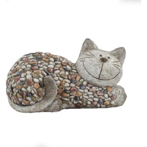 Kerti dekoráció Macska kavicsokkal, 32 x 18 x 18 cm