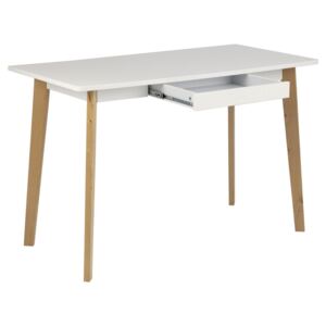 Písací stôl RAVEN 117 cm, biela