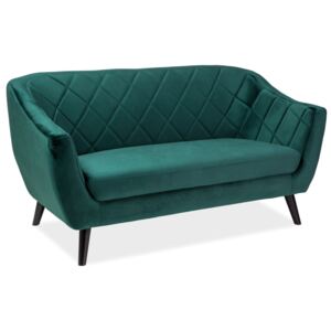 Kétszemélyes kanapé zöld/wenge MOLLY 2
