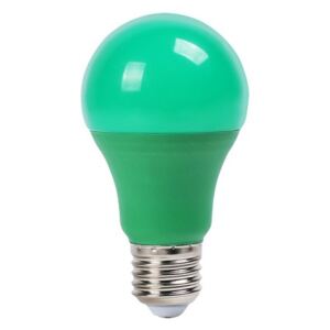V-TAC Színes LED lámpa E27 (9W/200°) Körte - zöld