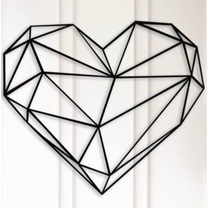 Polygon Heart fém fali dekoráció