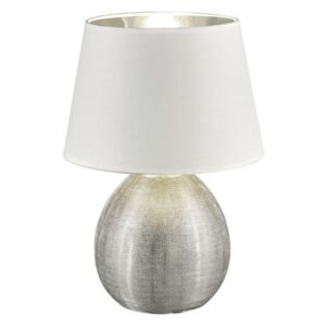 Luxor fehér asztali lámpa kerámiából és szövetből, magasság 35 cm - Trio