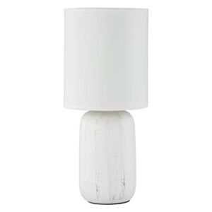 Clay fehér asztali lámpa kerámiából és szövetből, magasság 35 cm - Trio