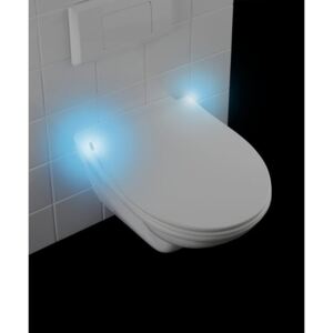 Gubbio fehér WC-ülőke LED fénnyel, 44 x 36,8 cm - Wenko