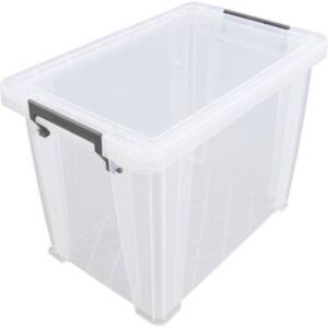 Műanyag tárolódoboz, átlátszó, A4 méretű papírok tárolására, 18,5 liter, ALLSTORE (CSDWF185C)