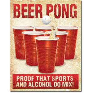 Fémplakát - Beer Pong