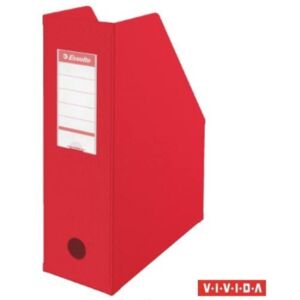 Iratpapucs, PVC/karton, 100 mm, összehajtható, ESSELTE, Vivida piros (E56073)