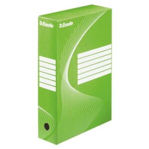 Archiváló doboz, A4, 80 mm, karton, ESSELTE Boxycolor, zöld (E12841401)