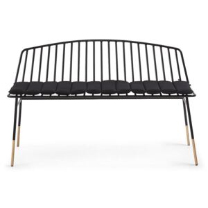 Siena fekete ülőpad, hossz 120 cm - La Forma
