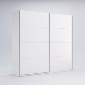 FAMILY tolóajtós szekrény, 200x211,5x61,5, fehér/magasfényű fehér