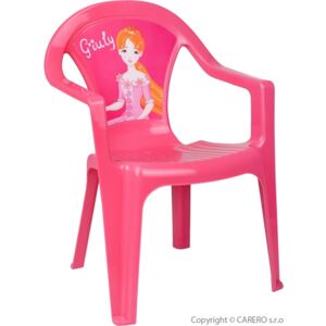 CAR-TERM Gyerek kerti bútor- műanyag szék rózsaszín Giuly