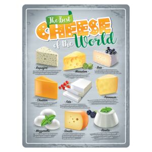 Fémtáblák: The Best Cheese of the World - 30x40 cm