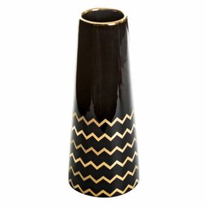Thea1 váza Fekete/arany 12x30 cm