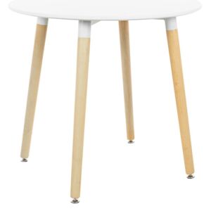 Skandináv stílusú kerek asztal, fehér - REYKJAVIK