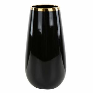 Maja3 váza Fekete/arany 15x15x29 cm