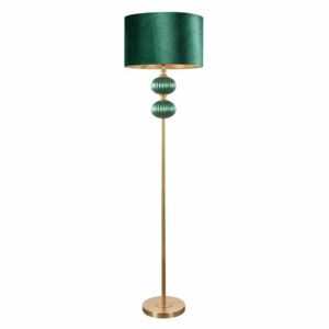 Nelda lámpa bársony búrával Zöld/arany 46x174 cm