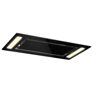 Klarstein Remy mennyezeti páraelszívó, beépíthető, 90 cm, EEK A, 620 m³/h, érintésvezérlés, LED, üveg