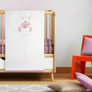 Baby2 macis Pierre Cardin gyerek takaró Fehér/rózsaszín 80x110 cm 600 g/m2