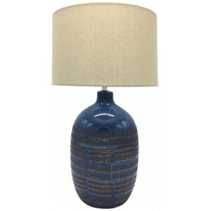 LA-171281 - Lámpa asztali gres poliészter 32x32x51 kék