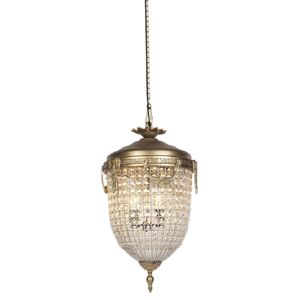 Art Deco függesztett lámpa kristály arannyal 40 cm - Cesar