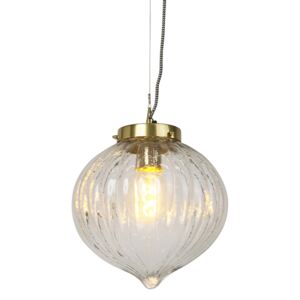 Vintage függesztett lámpaüveg sárgarézzel - Visha