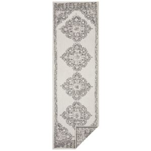 Cofete szürke-krémszínű kültéri szőnyeg, 80 x 250 cm - Bougari