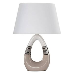 Candellux Asztali lámpa ROMANO 1xE27/60W/230V fehér/bézs CA0268