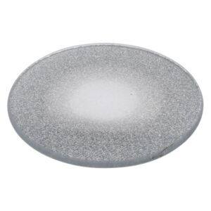 Glitter csillám üveg tányéralátét ezüst színben 20cm